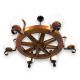 Candelabre, Lustre - Candelabru rustic fabricat manual din lemn Roata 5L