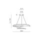 Pendule, Lustre suspendate - Lustra LED design modern Diva 85cm, auriu, alb sau titan
