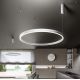 Pendule, Lustre suspendate - Lustra LED circulara diametru 96,6cm CRISEIDE, alb, negru sau auriu