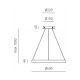 Pendule, Lustre suspendate - Lustra LED circulara diametru 60cm CRISEIDE, alb, negru sau auriu