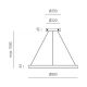Pendule, Lustre suspendate - Lustra LED circulara diametru 80cm CRISEIDE, alb, negru sau auriu