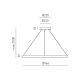 Pendule, Lustre suspendate - Lustra LED circulara diametru 96,6cm CRISEIDE, alb, negru sau auriu