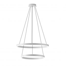 Lustra LED circulara cu 2 inele 60/40cm CRISEIDE, alb, negru sau auriu