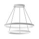 Pendule, Lustre suspendate - Lustra LED circulara cu 2 inele 80/60cm CRISEIDE, alb, negru sau auriu