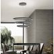Pendule, Lustre suspendate - Lustra LED circulara cu 3 inele 96/80/60cm CRISEIDE, alb, negru sau auriu