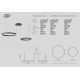 Pendule, Lustre suspendate - Lustra LED circulara cu 2 inele 80/60cm CRISEIDE, alb, negru sau auriu
