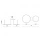 Pendule, Lustre suspendate - Lustra LED circulara cu 2 inele 80/60cm CRISEIDE, alb, negru sau auriu