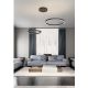 Pendule, Lustre suspendate - Lustra LED circulara cu 2 inele 80/60cm CRISEIDE, alb, negru sau auriu