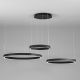 Pendule, Lustre suspendate - Lustra LED circulara cu 3 inele 80/60/40cm CRISEIDE, alb, negru sau auriu