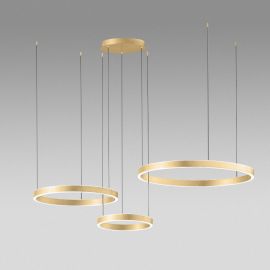 Lustra LED circulara cu 3 inele 80/60/40cm CRISEIDE, alb, negru sau auriu