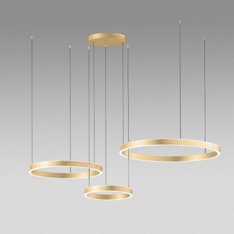 Pendule, Lustre suspendate - Lustra LED circulara cu 3 inele 80/60/40cm CRISEIDE, alb, negru sau auriu