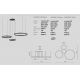 Pendule, Lustre suspendate - Lustra LED circulara cu 3 inele 80/60/40cm CRISEIDE, alb, negru sau auriu