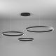 Pendule, Lustre suspendate - Lustra LED circulara cu 3 inele 96/80/60cm CRISEIDE alb, negru sau auriu