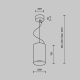 Lustre / Pendule spatii comerciale - Pendul LED iluminat design tehnic Efir D-9,5cm 25W auriu