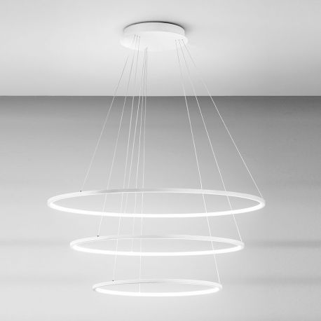 Pendule, Lustre suspendate - Lustra LED circulara cu 3 inele 100/80/60cm ERIKA