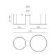 Pendule, Lustre suspendate - Lustra LED circulara cu 2 inele 80/60cm ERIKA