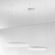 Pendule, Lustre suspendate - Lustra LED circulara cu 2 inele 80/60cm ERIKA