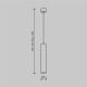 Lustre / Pendule spatii comerciale - Pendul LED iluminat design tehnic FOCUS D-5,2cm negru