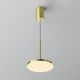 Lustre / Pendule spatii comerciale - Lustra/Pendul LED iluminat design tehnic Plato D-18,5cm alama