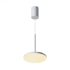 Lustre / Pendule spatii comerciale - Lustra/Pendul LED iluminat design tehnic Plato D-18,5cm alb