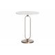 Masute Living - Masuta laterala din aluminiu si marmura Elegance 60cm auriu/ alb