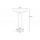 Masute Living - Masuta laterala din aluminiu Elegance 60cm argintiu