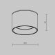 Plafoniere cu spoturi, Spoturi aplicate - Spot LED aplicat design tehnic Vega D-9cm negru/auriu