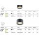 Plafoniere cu spoturi, Spoturi aplicate - Spot LED aplicat design tehnic Vega D-12cm negru