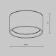 Plafoniere cu spoturi, Spoturi aplicate - Spot LED aplicat design tehnic Vega D-14cm alb
