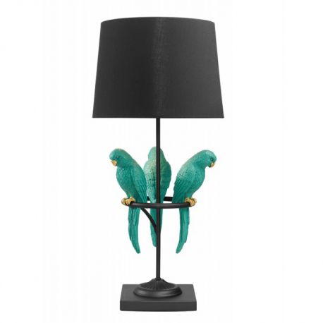 Veioze - Veioza, Lampa de masa Wildlife Papagal 75cm, turcoaz
