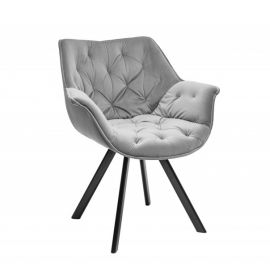 Scaune - Scaun design retro Dutch Comfort, catifea gri