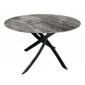 Mese dining - Masa rotunda design modern Alpine 120cm, taupe