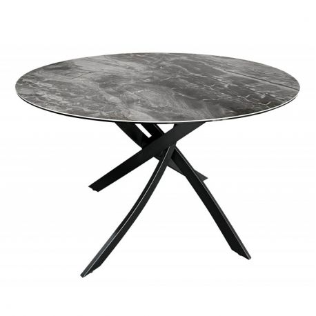 Mese dining - Masa rotunda design modern Alpine 120cm, taupe