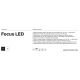 Spoturi tavan fals - Spot LED incastrabil design tehnic FOCUS 3000K alb