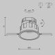 Spoturi tavan fals - Spot LED incastrabil design tehnic Wise negru