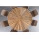 Mese dining - Masa design high-tech din metal si lemn masiv, Barracuda 140cm