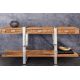 Console - Consola design high-tech din metal si lemn masiv, Barracuda 145cm