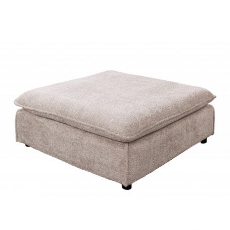Banchete-Tabureti - Taburete confortabil, suport pentru picioare Heaven 100cm, boucle sampanie bej