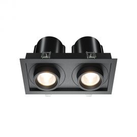 Spoturi tavan fals - Spot LED incastrabil rotativ retractabil Hidden 2 negru