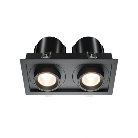 Spoturi tavan fals - Spot LED incastrabil rotativ retractabil Hidden 2 negru