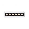 Spot dreptunghiular / Proiector LED incastrabil design slim Lika 10w 3000k negru/alb