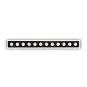 Spot dreptunghiular / Proiector LED incastrabil Lika fi slim 20w 3000k, negru/alb