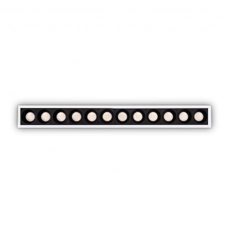 Spoturi tavan fals - Spot dreptunghiular / Proiector LED incastrabil Lika fi slim 20w 3000k, negru/alb