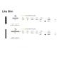 Spoturi tavan fals - Spot dreptunghiular / Proiector LED incastrabil Lika fi slim 20w 3000k, negru/alb