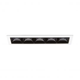 Spoturi tavan fals - Corp incastrabil cu 5 spoturi LED LIKA FI TRIM 12W 4000K