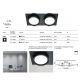 Spoturi tavan fals - Spot incastrabil design tehnic Hoop 2 alb
