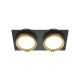 Spot incastrabil design tehnic Hoop 2 negru/auriu