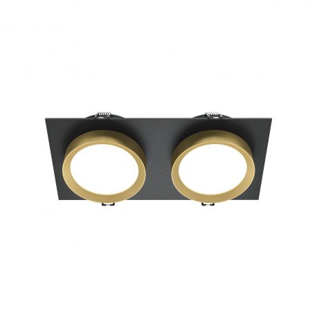 Spoturi tavan fals - Spot incastrabil design tehnic Hoop 2 negru/auriu