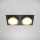 Spoturi tavan fals - Spot incastrabil design tehnic Hoop 2 negru/auriu