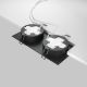 Spoturi tavan fals - Spot incastrabil design tehnic Hoop 2 negru/auriu